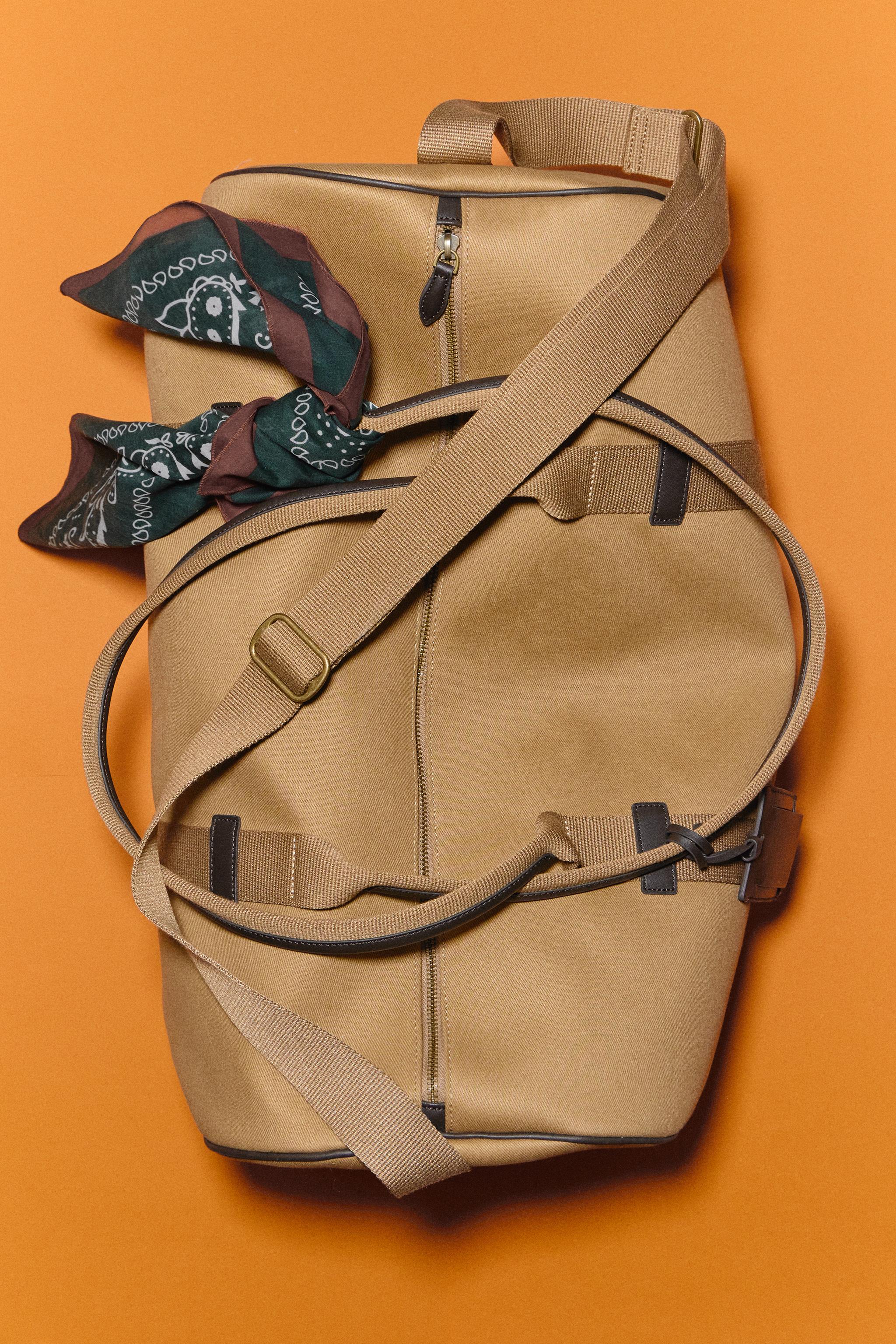 SAC DE VOYAGE COTON ET CUIR